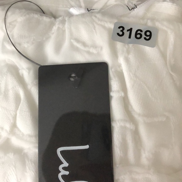 Lulus Love You So Truly Dress Burnout Floral Strapless Midi White NWT Size XS - Picture 10 of 13